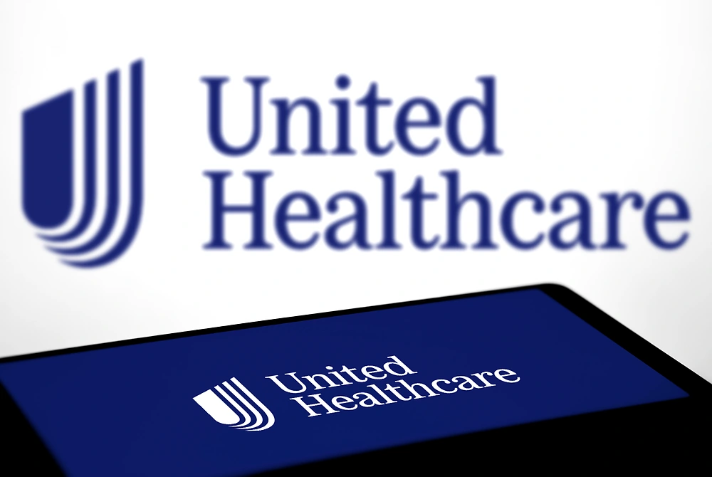 UnitedHealthcareのロゴが表示された画面。